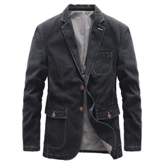 Arturo | Chaqueta Vaquera de Denim Hombre Blazer Cuello Solapa