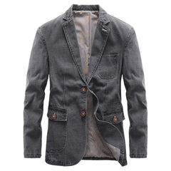 Arturo | Chaqueta Vaquera de Denim Hombre Blazer Cuello Solapa