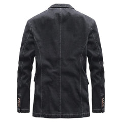 Arturo | Chaqueta Vaquera de Denim Hombre Blazer Cuello Solapa