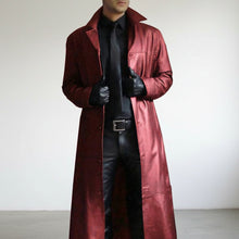 Asier | Chaqueta de Cuero Larga Hombre Cuello Solapa