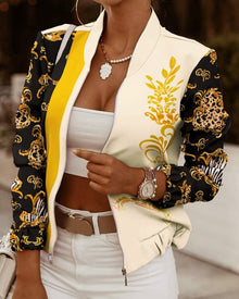 Beatriz | Bomber Estampado Floral Mujer Cremallera