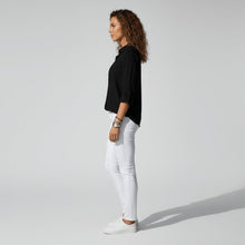 Beatriz | Camisa Blanca de Manga Larga Mujer Botones Cuello Solapa