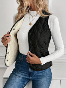Berta | Chaleco Acolchado Mujer Forro Sherpa Reversible