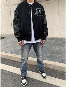 Biel | Varsity Jacket Hombre Bordado Oversize