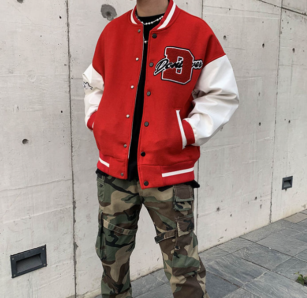 Biel | Varsity Jacket Hombre Bordado Oversize