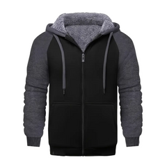 Borja | Sudadera con Cremallera Hombre Forro Sherpa con Capucha