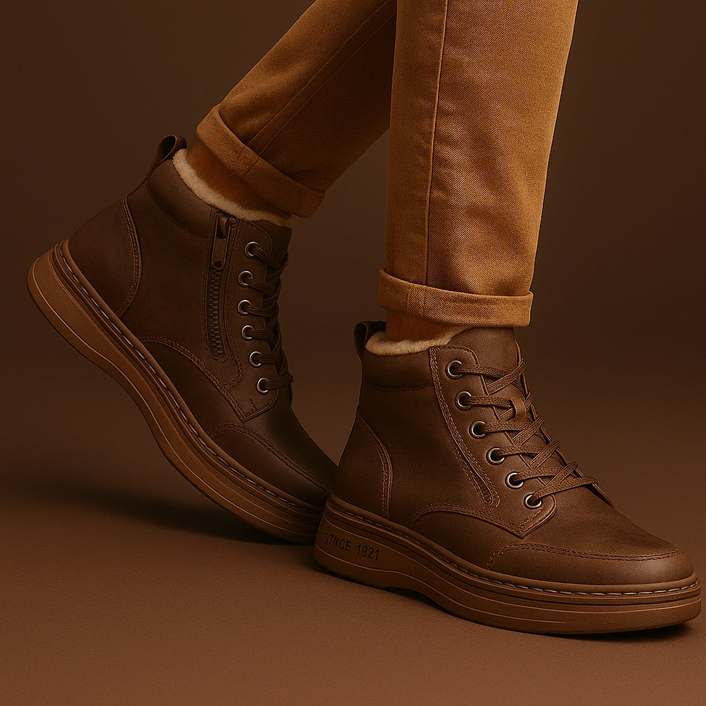 Bruno | Botines de Piel con Forro Hombre Cremallera Lateral