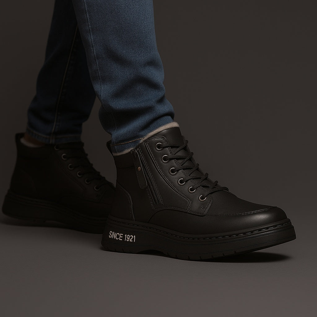 Bruno | Botines de Piel con Forro Hombre Cremallera Lateral