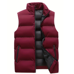 Bruno | Gilet Acolchado Hombre Cuello Alto Cremallera