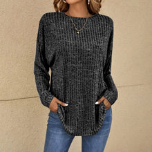 Candela | Jersey de Punto Waffle Mujer Manga Larga Cuello Redondo
