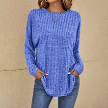 Candela | Jersey de Punto Waffle Mujer Manga Larga Cuello Redondo