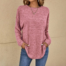 Candela | Jersey de Punto Waffle Mujer Manga Larga Cuello Redondo
