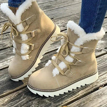 Carla | Botas de Invierno Forradas Mujer Planas con Cordones