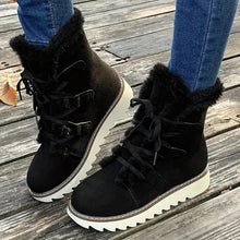 Carla | Botas de Invierno Forradas Mujer Planas con Cordones