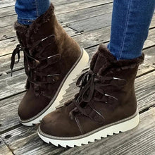 Carla | Botas de Invierno Forradas Mujer Planas con Cordones