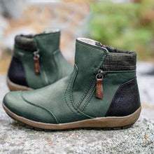 Carla | Botines Planos de Piel Mujer Cremallera Lateral