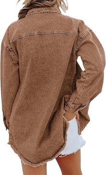 Carla | Sobrecamisa Mujer Vaquera Oversize Manga Larga Bolsillos