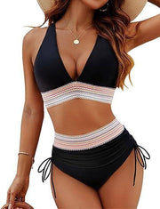 Carmen | Bikini de Cintura Alta Mujer Push Up Halter