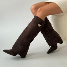 Cayetana | Botas Altas de Ante Mujer Caña Alta Tacón