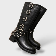 Cayetana | Botas Camperas de Cuero Mujer Caña Alta Hebillas