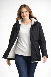 Cayetana | Chaqueta Impermeable con Forro Borreguito Mujer con Capucha