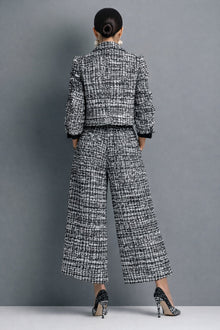Cayetana | Conjunto de Tweed Chaqueta y Pantalón Culotte Mujer Cintura Alta
