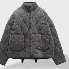 Celia | Chaqueta Acolchada Corta Mujer Cuello Mao Cremallera