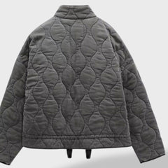 Celia | Chaqueta Acolchada Corta Mujer Cuello Mao Cremallera