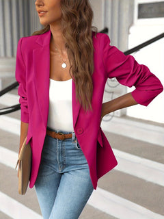 Celia | Chaqueta Americana Mujer Manga Fruncida Solapa