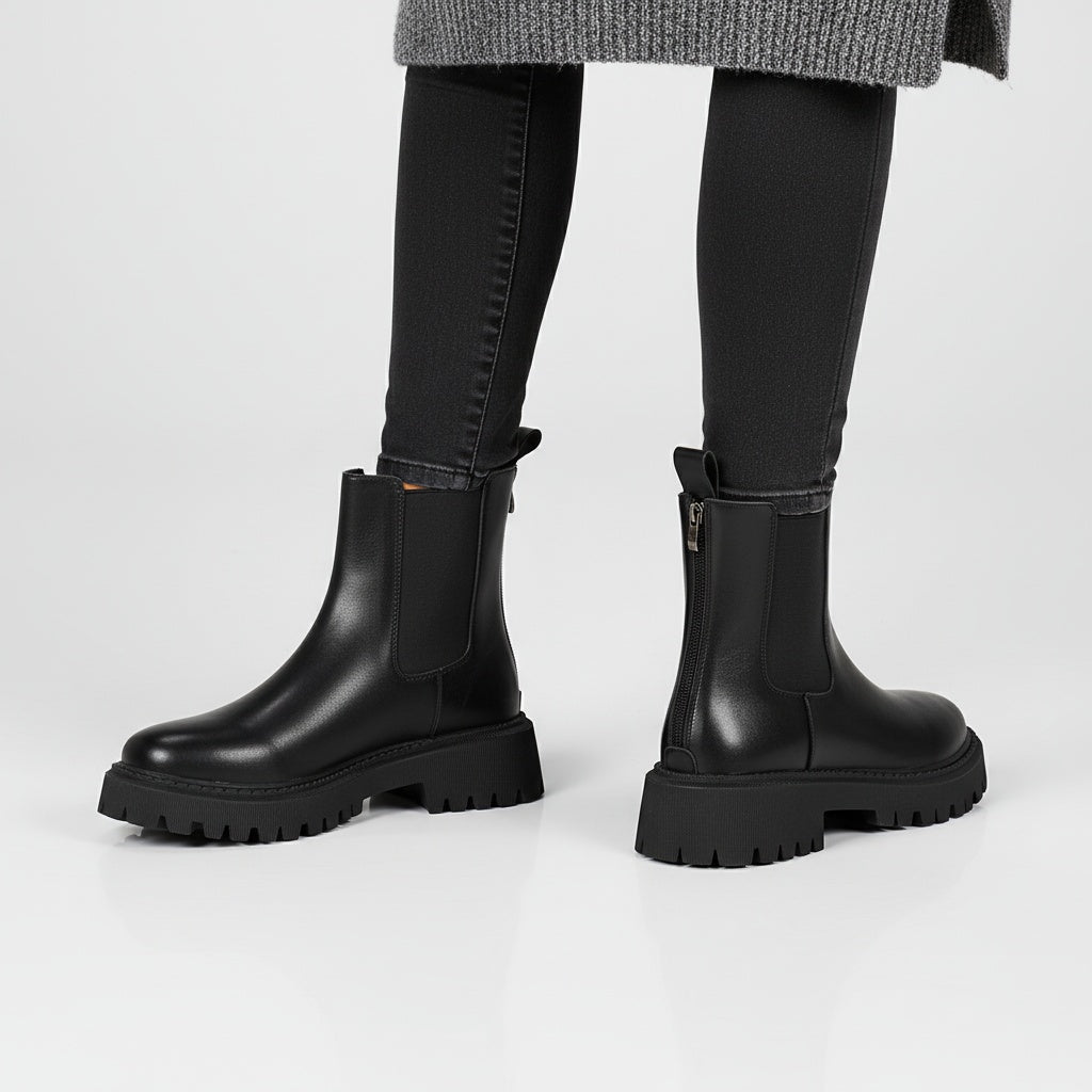 Celia | Chelsea Boots Mujer Suela Gruesa Punta Redonda
