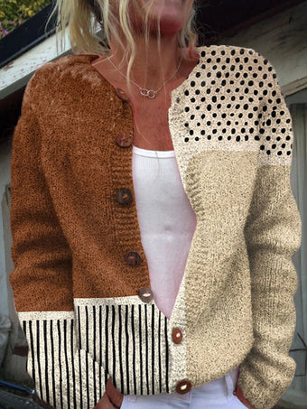 Marrón y beige