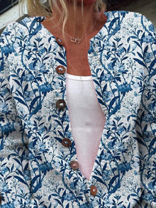 Amaia | Chaqueta de Punto Estampada Mujer Botones Floral
