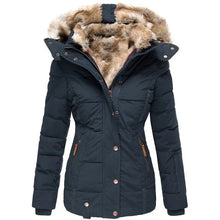 Paloma | Chaquetón Acolchado con Capucha de Pelo Mujer Slim Fit
