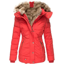 Paloma | Chaquetón Acolchado con Capucha de Pelo Mujer Slim Fit