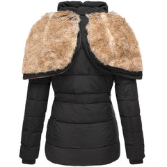 Paloma | Chaquetón Acolchado con Capucha de Pelo Mujer Slim Fit