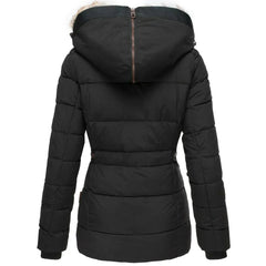 Paloma | Chaquetón Acolchado con Capucha de Pelo Mujer Slim Fit