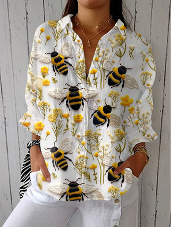 Blanco con abejas