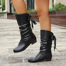 Covadonga | Botas Planas Mujer Caña Media con Cordones