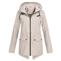 Covadonga | Chubasquero Impermeable Mujer con Capucha Cremallera