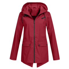 Covadonga | Chubasquero Impermeable Mujer con Capucha Cremallera