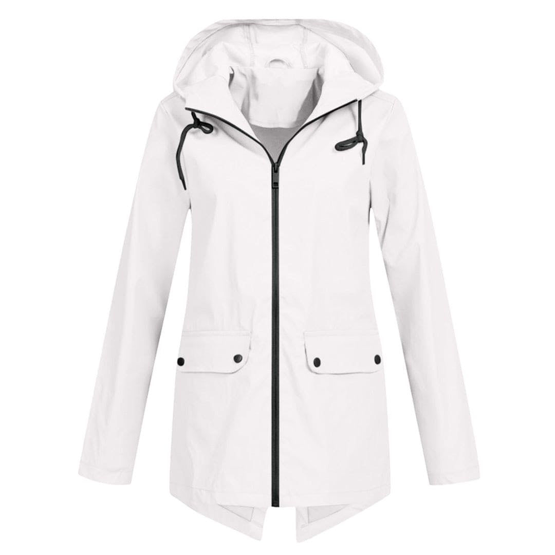 Covadonga | Chubasquero Impermeable Mujer con Capucha Cremallera