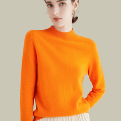 Covadonga | Jersey de Lana Cuello Semialto Mujer Manga Larga Punto
