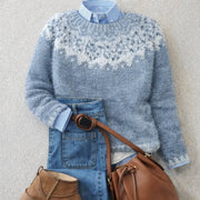 Covadonga | Jersey de Punto Nórdico Mujer Cuello Redondo Oversize