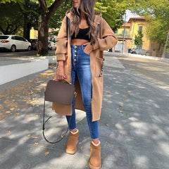 Covadonga | Parka Larga Oversize con Capucha Mujer Detalle Letras