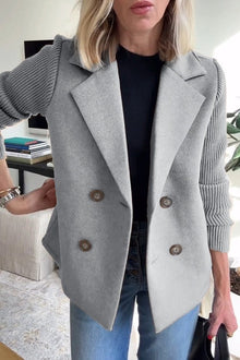 Cristina | Chaqueta Americana Mujer Doble Botonadura Mangas de Punto