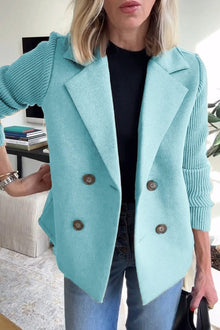 Cristina | Chaqueta Americana Mujer Doble Botonadura Mangas de Punto