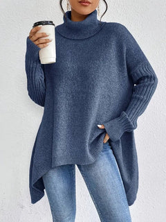 Daniela | Women's Oversized Asymmetric Turtleneck Sweater