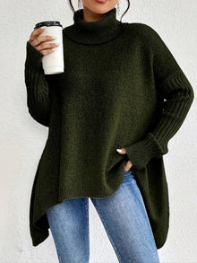Daniela | Women's Oversized Asymmetric Turtleneck Sweater