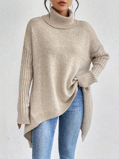 Daniela | Women's Oversized Asymmetric Turtleneck Sweater