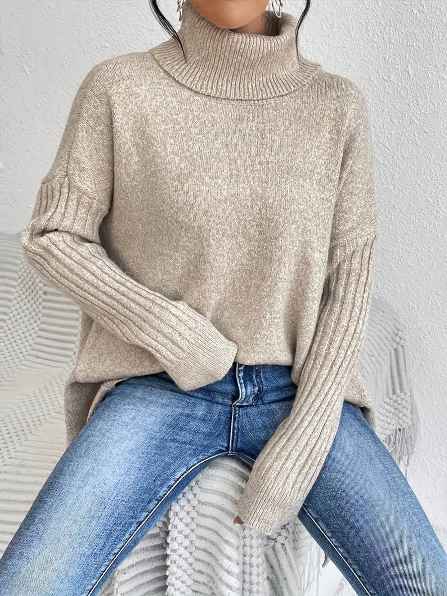 Daniela | Women's Oversized Asymmetric Turtleneck Sweater